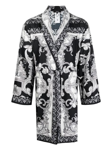 versace dressing gown white|farfetch Versace dressing gown.